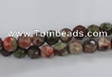 CRA100 15.5 inches 6mm faceted round rainforest agate gemstone beads