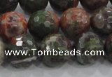 CRA105 15.5 inches 16mm faceted round rainforest agate beads