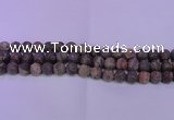 CRA122 15.5 inches 8mm round matte rainforest agate beads