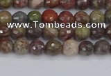 CRA160 15.5 inches 4mm faceted round rainforest agate beads