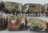 CRA22 15.5 inches 18*25mm rectangle natural rainforest agate beads