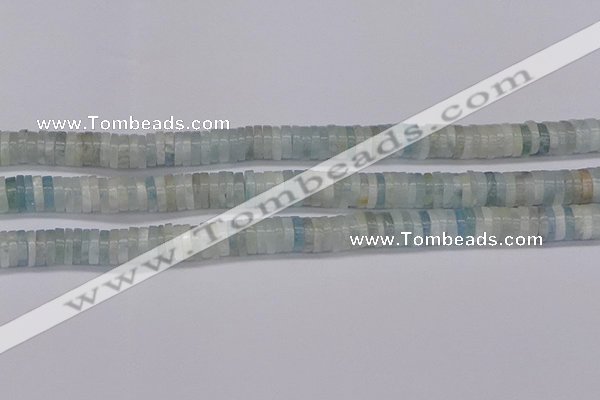 CRB1003 15.5 inches 2*7mm heishi aquamarine beads wholesale