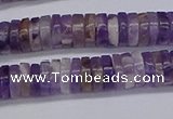 CRB1007 15.5 inches 2*6mm heishi dogtooth amethyst beads wholesale