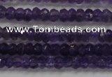 CRB101 15.5 inches 2.5*4mm faceted rondelle amethyst beads