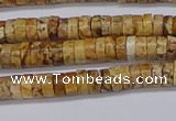 CRB1015 15.5 inches 2*4mm heishi picture jasper beads wholesale