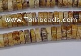 CRB1016 15.5 inches 2*5mm heishi picture jasper beads wholesale