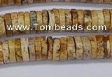 CRB1018 15.5 inches 2*7mm heishi picture jasper beads wholesale