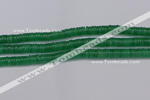 CRB1033 15.5 inches 2*7mm heishi green aventurine beads wholesale