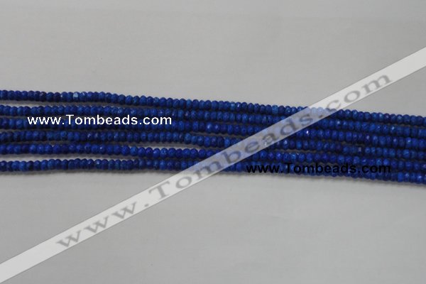 CRB106 15.5 inches 2.5*4mm faceted rondelle dyed turquoise beads