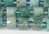 CRB1068 15.5 inches 4*6mm - 5*6mm faceted tyre amazonite beads