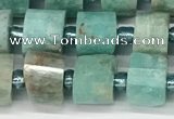 CRB1069 15.5 inches 5*8mm - 6*8mm faceted tyre amazonite beads