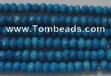 CRB107 15.5 inches 2.5*4mm faceted rondelle dyed turquoise beads