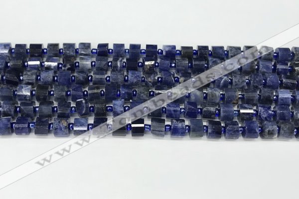 CRB1072 15.5 inches 4*6mm - 5*6mm faceted tyre sodalite beads