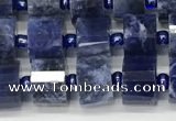 CRB1073 15.5 inches 5*8mm - 6*8mm faceted tyre sodalite beads