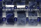 CRB1074 15.5 inches 7*9mm - 8*10mm faceted tyre sodalite beads