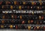 CRB108 15.5 inches 2.5*4mm faceted rondelle red & yellow tiger eye beads