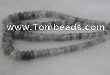 CRB1104 15.5 inches 5*8mm - 9*18mm rondelle cloudy quartz beads