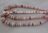 CRB1106 15.5 inches 5*8mm - 9*18mm rondelle pink opal beads