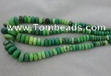 CRB1108 15.5 inches 5*8mm - 9*18mm rondelle grass agate beads