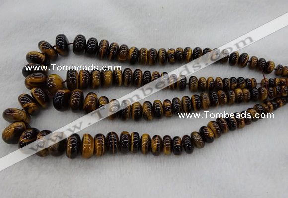 CRB1115 15.5 inches 5*8mm - 9*18mm rondelle tiger eye beads