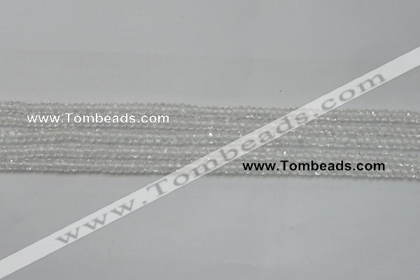 CRB112 15.5 inches 2.5*4mm faceted rondelle white crystal beads