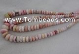 CRB1126 15.5 inches 5*8mm - 9*18mm faceted rondelle pink opal beads