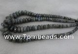 CRB1134 15.5 inches 5*8mm - 9*18mm faceted rondelle labradorite beads