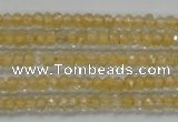 CRB114 15.5 inches 3*4.5mm faceted rondelle citrine gemstone beads