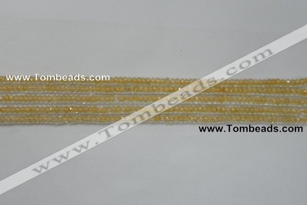 CRB114 15.5 inches 3*4.5mm faceted rondelle citrine gemstone beads