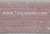 CRB119 15.5 inches 3*5mm faceted rondelle rose quartz beads