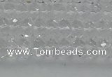 CRB1210 15.5 inches 4*6mm faceted rondelle white crystal beads