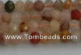 CRB1214 15.5 inches 4*6mm faceted rondelle mixed rutilated quartz beads