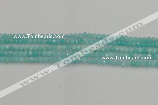 CRB1216 15.5 inches 4*6mm faceted rondelle amazonite beads