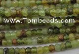 CRB122 15.5 inches 2.5*3.5mm faceted rondelle green garnet beads