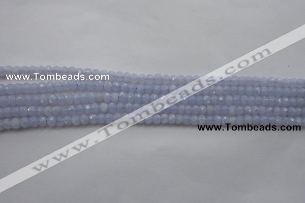 CRB123 15.5 inches 2.5*4mm faceted rondelle blue lace agate beads