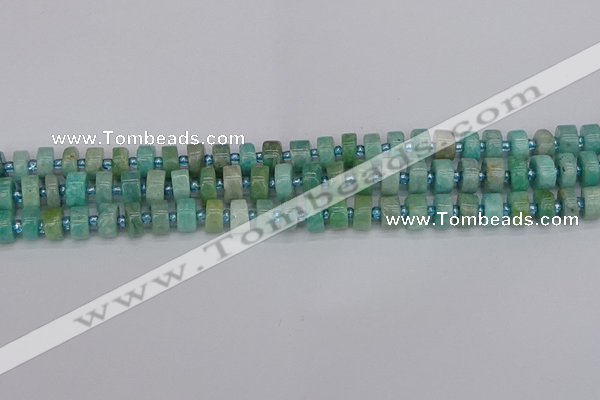 CRB1231 15.5 inches 5*8mm tyre amazonite gemstone beads