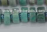 CRB1233 15.5 inches 6*12mm tyre amazonite gemstone beads