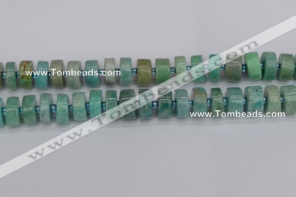 CRB1235 15.5 inches 8*16mm tyre amazonite gemstone beads