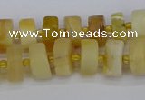 CRB1238 15.5 inches 5*8mm tyre matte yellow opal gemstone beads