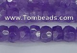 CRB1275 15.5 inches 5*8mm faceted rondelle lavender amethyst beads
