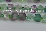 CRB1286 15.5 inches 4*6mm faceted rondelle fluorite beads