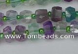 CRB1287 15.5 inches 5*8mm faceted rondelle fluorite beads