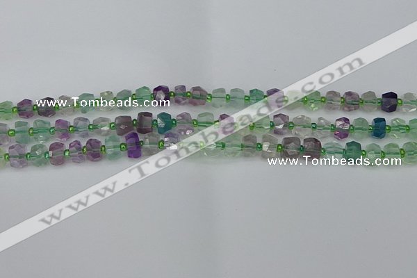 CRB1287 15.5 inches 5*8mm faceted rondelle fluorite beads