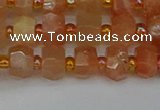 CRB1290 15.5 inches 4*6mm faceted rondelle moonstone beads