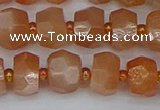 CRB1292 15.5 inches 6*10mm faceted rondelle moonstone beads