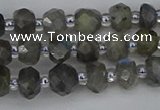 CRB1294 15.5 inches 4*6mm faceted rondelle labradorite beads