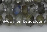 CRB1295 15.5 inches 5*8mm faceted rondelle labradorite beads