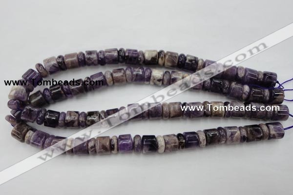 CRB130 15.5 inches 6*12mm & 10*12mm rondelle dogtooth amethyst beads