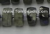 CRB1304 15.5 inches 8*16mm faceted rondelle labradorite beads