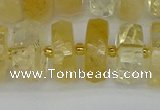 CRB1324 15.5 inches 8*16mm faceted rondelle citrine beads